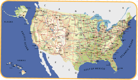 The United States lies between the countries of Canada and Mexico in the - photo 2