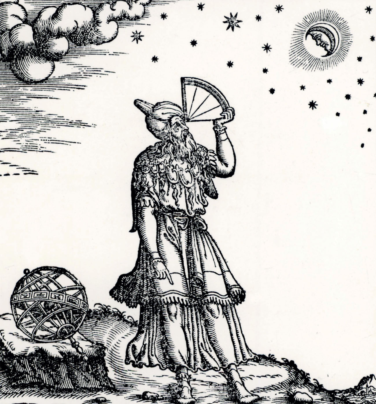 This illustration shows Ptolemy observing the stars He is using an instrument - photo 8