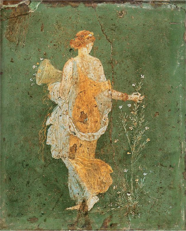 This mural found in Pompeii depicts the Roman fertility figure of Flora - photo 7