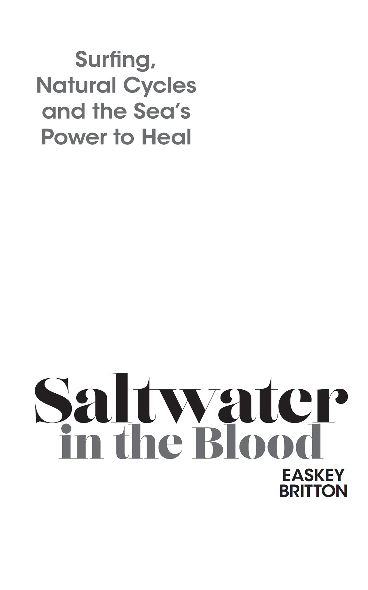 Saltwater in the Blood Easkey Britton This edition first published in the UK - photo 2