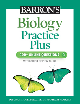 Deborah T. Goldberg Barrons Biology Practice Plus: 400+ Online Questions and Quick Study Review