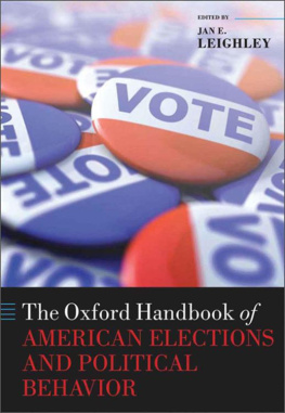 Jan E. Leighley - The Oxford Handbook of American Elections and Political Behavior