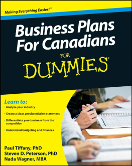 Nada Wagner - Business Plans for Canadians for Dummies