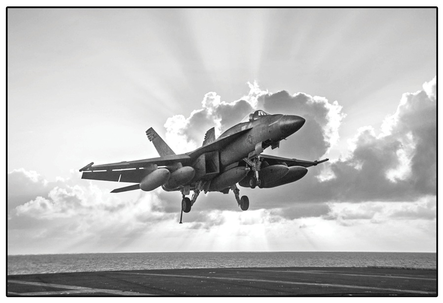 Two US Navy F-4 Phantom II fighter aircraft are readied for launch from the - photo 2