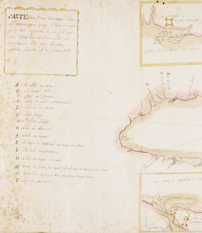 Carte au plan nouveau du lac Ontario 1757 Ren-Hippolyte Laforce British - photo 2