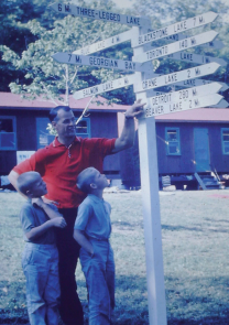 With Dad and Marty at Camp Weegeewa near Parry Sound Ontario Having - photo 16