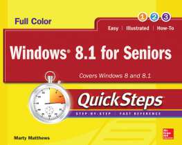 Marty Matthews Windows 8.1 for Seniors QuickSteps