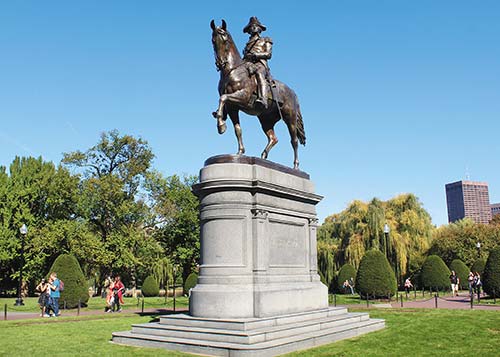 the George Washington statue at the Boston Public Garden main gate Following - photo 20