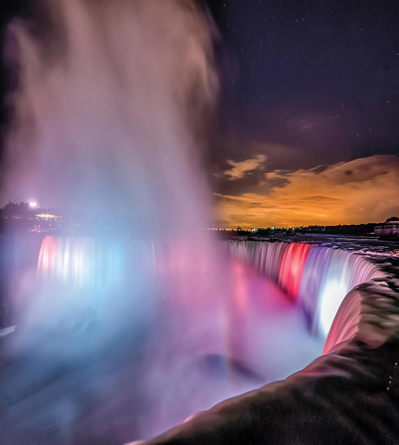 nighttime illumination of the Horseshoe Falls Journey Behind the Falls - photo 5