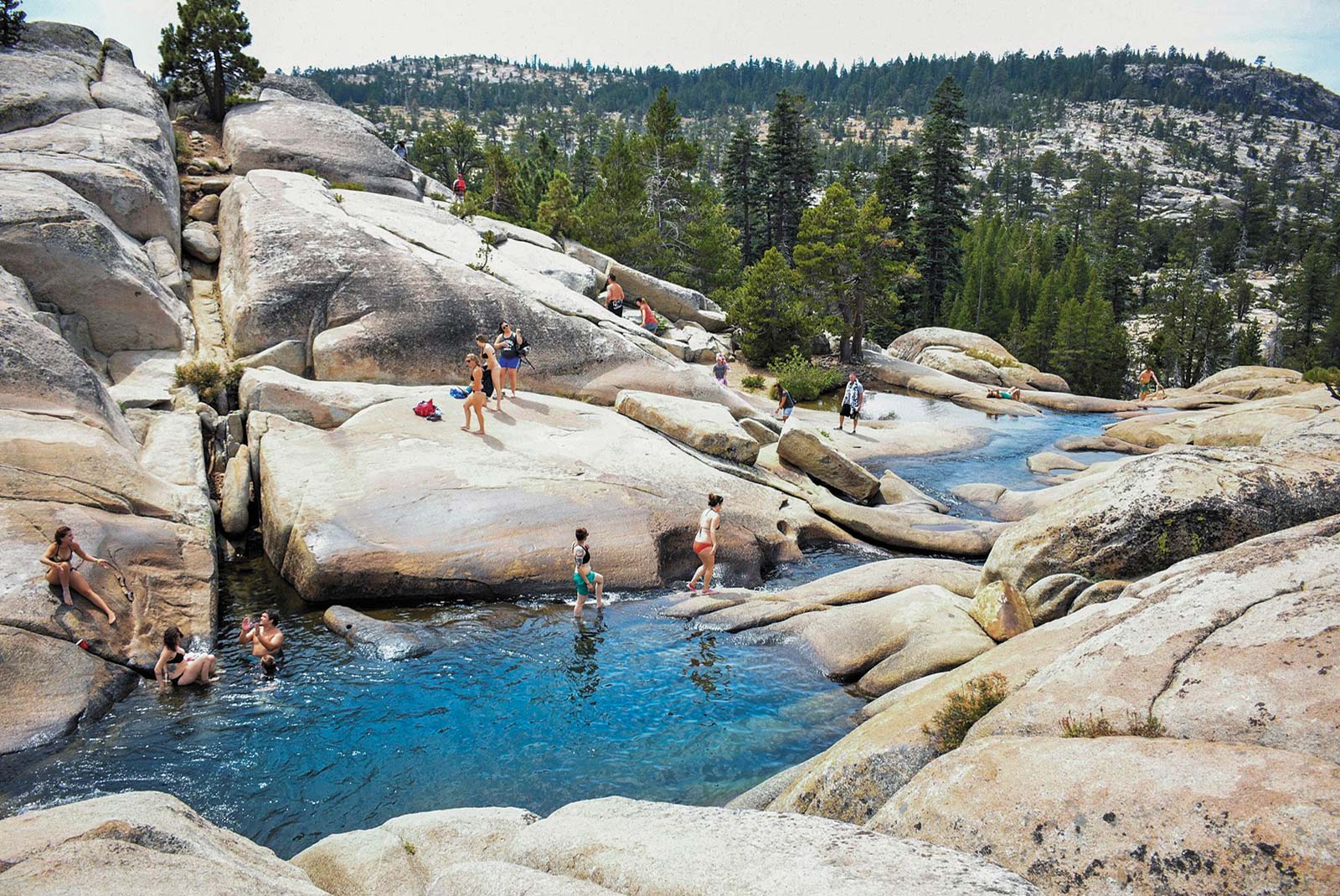 the Potholes in Eldorado National Forest climber on Tahoes Via Ferrata - photo 8