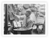 Photo of Charles M Russell at his studio easel courtesy of the C M Russell - photo 4