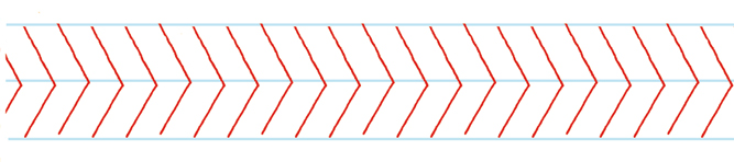 Red chevron lines look great over two rows Try alternating the way your - photo 9