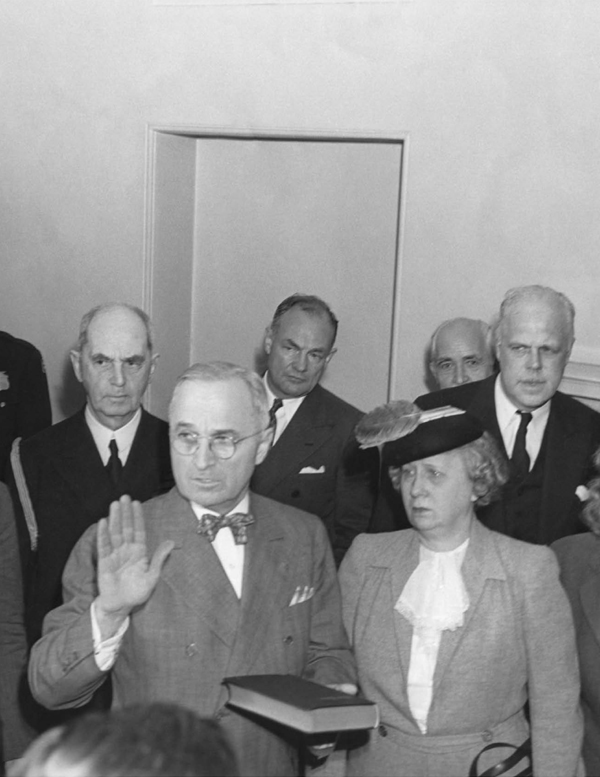 Vice President Harry S Truman left is sworn in as the thirty-third - photo 5