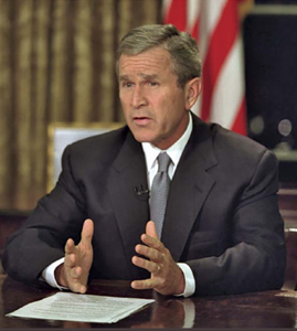 President George W Bush addresses the nation from the Oval Office after the - photo 5