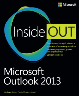 Jim Boyce Microsoft Outlook 2013 Inside Out