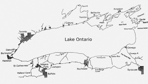 Map of Lake Ontario Figure supplied by Chris Gateley INTRODUCTION A LAKE LIKE - photo 4