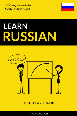 Pinhok Languages Learn Russian: Quick / Easy / Efficient: 2000 Key Vocabularies