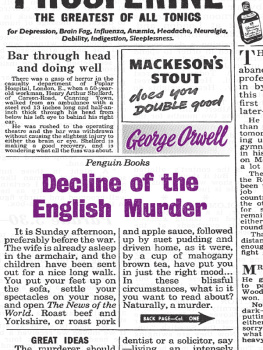 George Orwell - Decline of the English Murder