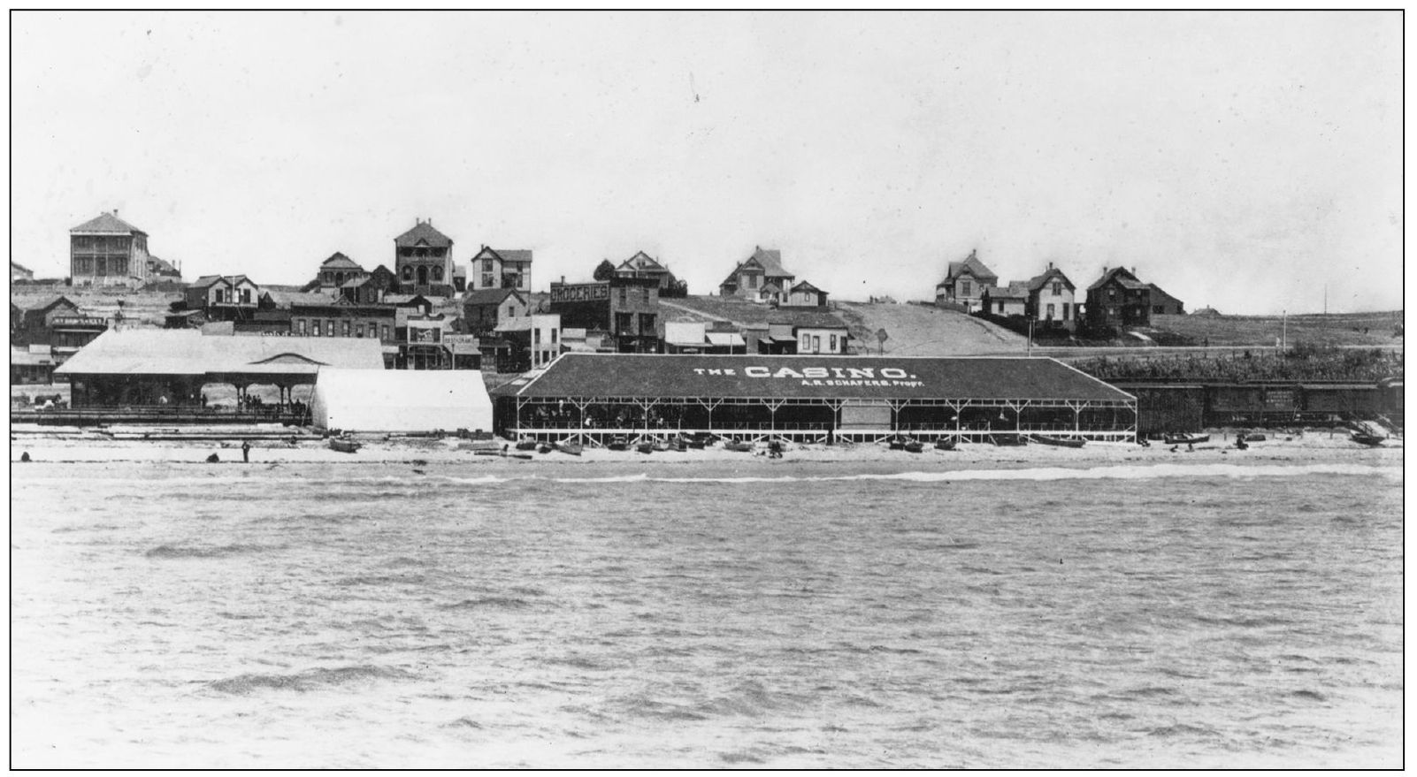 The casino is seen from the water in the 1890s Gambling was prevalent and was - photo 4