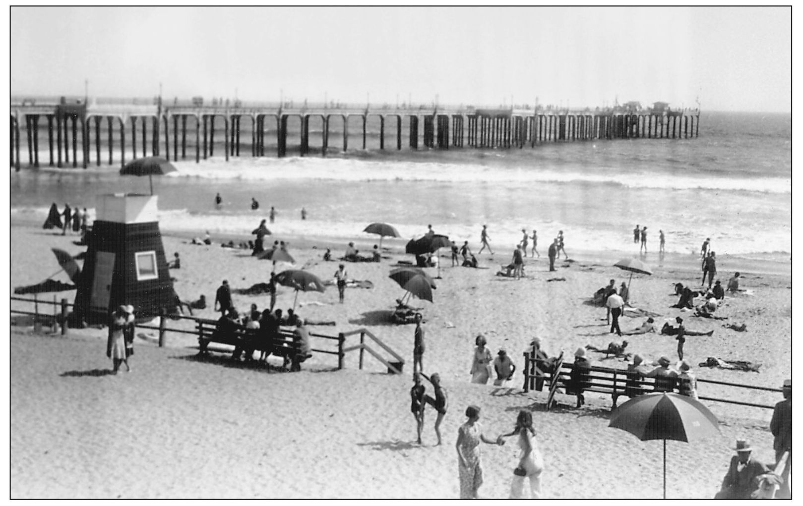 This early-1920s beach photograph likely taken from the Plunge shows the west - photo 8