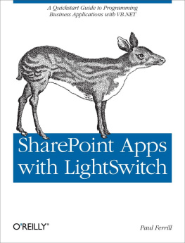 Paul Ferrill SharePoint Apps with LightSwitch