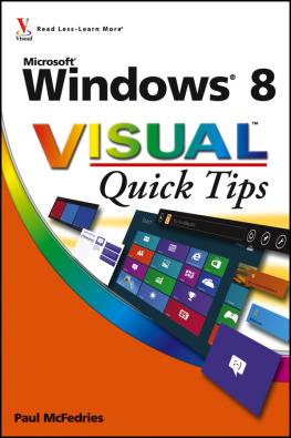 Paul McFedries Windows 8 Visual Quick Tips