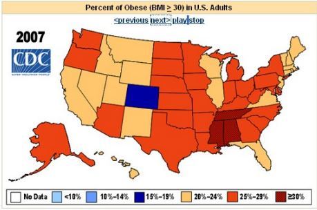 Now only Colorado where there is no more than 20 clinically obese adult - photo 5