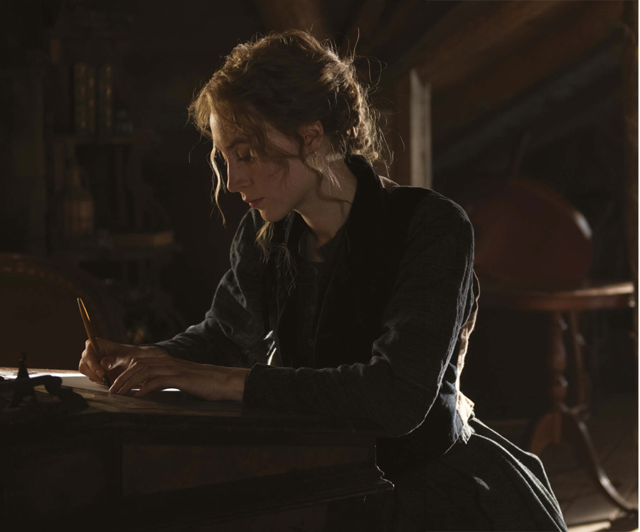 Jo March as played by Saoirse Ronan at her writing desk CHAPTER ONE - photo 4