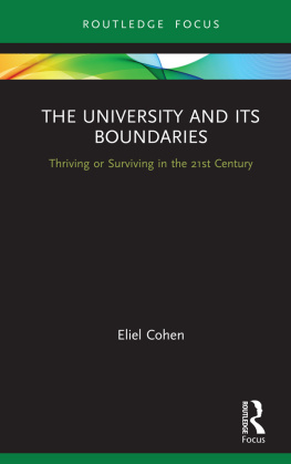 Eliel Cohen - The University and its Boundaries