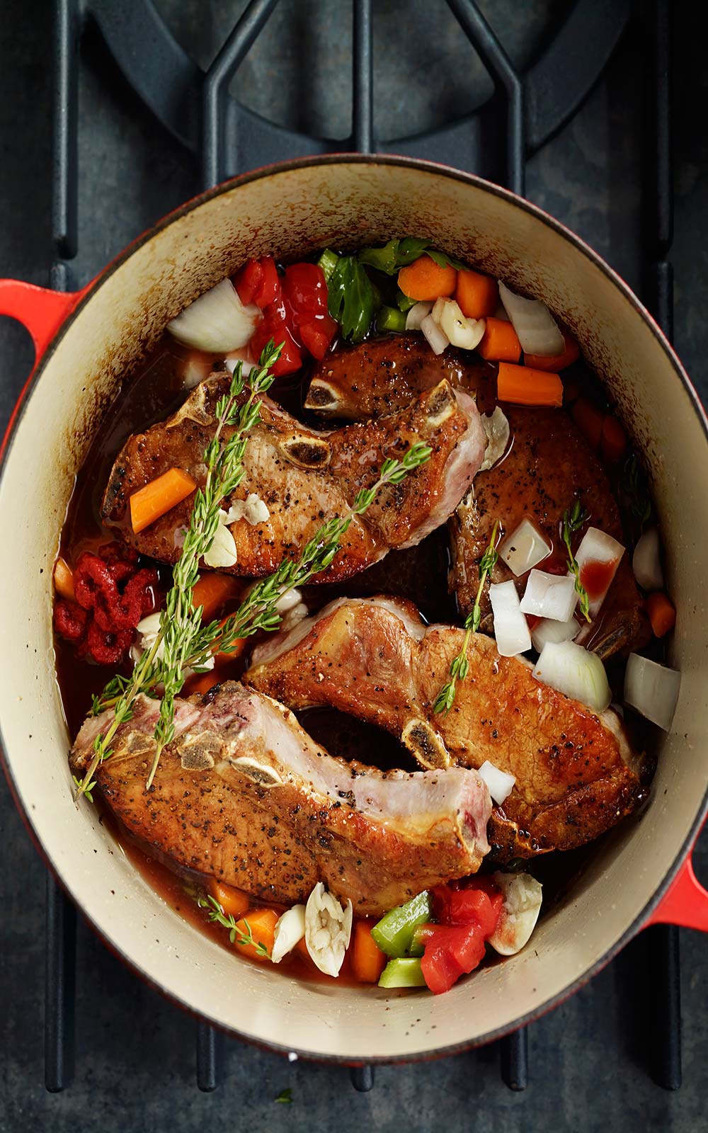 Braised Pork Chops with Vegetables and Thyme Copyright 2016 by Sonoma - photo 1