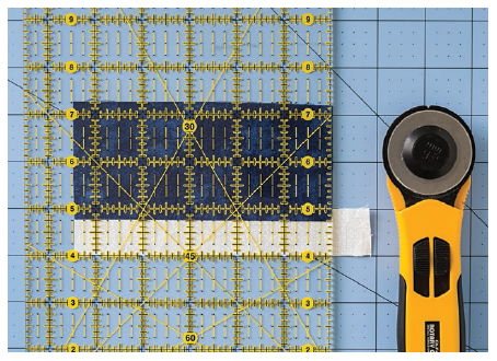 Trim off ends of 1 strip Stitch and Press Sew the other half of the shape - photo 4