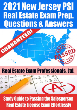 Real Estate Exam Professionals Ltd. - 2021 New Jersey PSI Real Estate Exam Prep Questions & Answers: Study Guide to Passing the Salesperson Real Estate License Exam Effortlessly