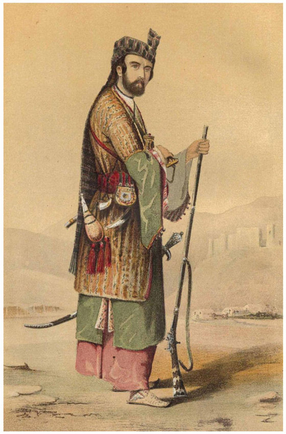 Henry Layard in Bakhtiari dress Portrait made in 1843 in Istanbul and used as - photo 1