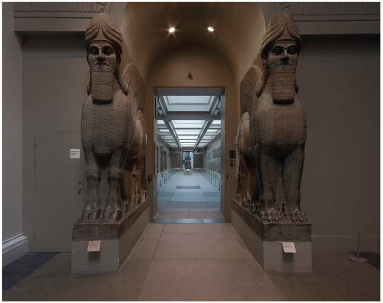 Winged sculptures flank an entrance to part of the British Museums stunning - photo 10