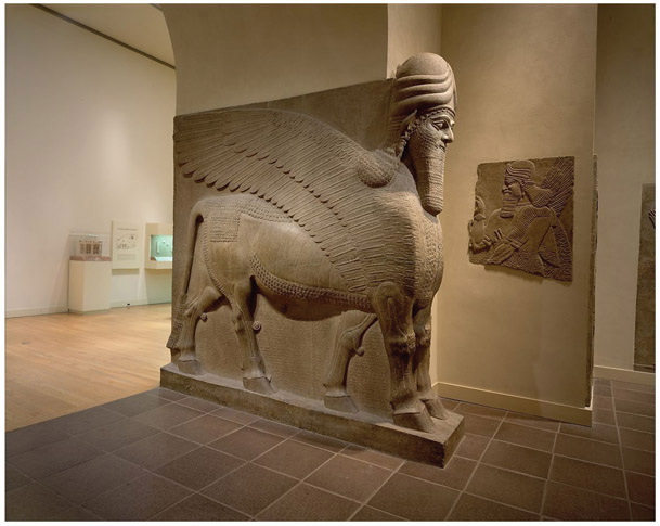 A winged bull lamassu at the Metropolitan Museum of Art in New York City - photo 11