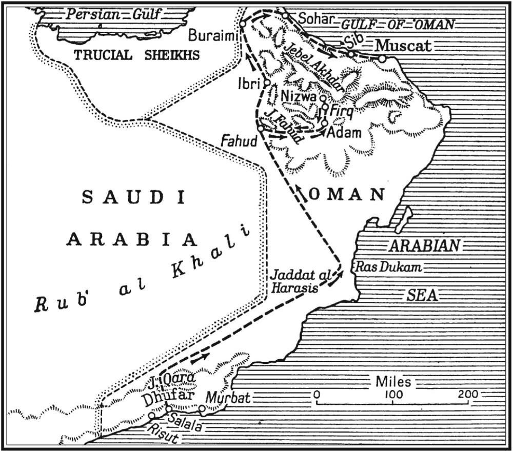 Muscat and Oman in 1955 showing the Sultans route O ne fine Arabian - photo 3