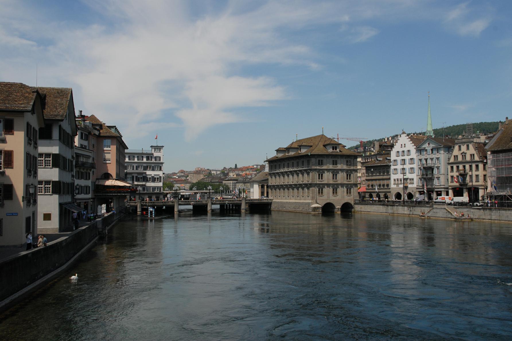 The River Limmat The Limmat with Rathausbrcke Town Hall Bridge and - photo 8