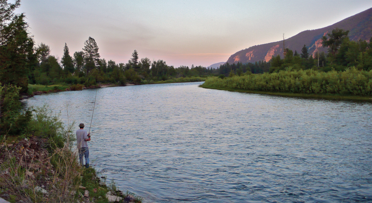 The authors son John Fitzroy Maclean fishing the upper Blackfoot River in the - photo 30