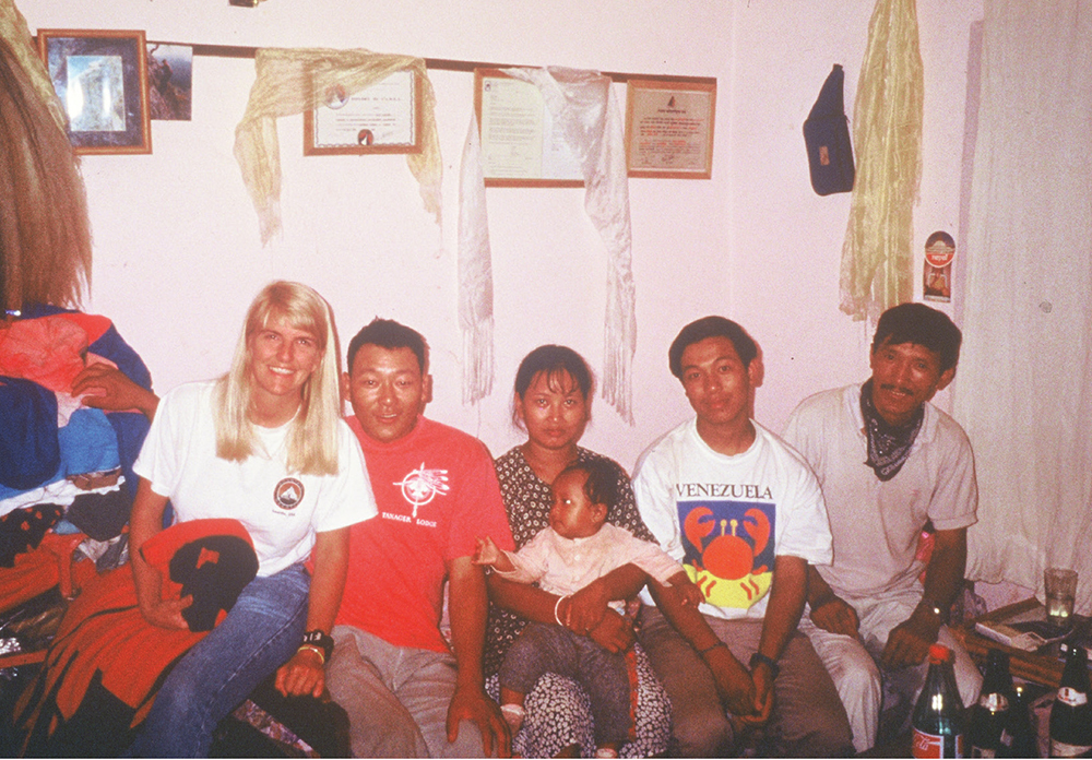 Chris and Kili Sherpa red shirt with his family in Kathmandu 1998 The - photo 5