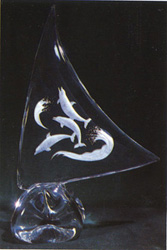 Dolphin at Play Hand-formed crystal sail 18 10 4572 cm 254 cm Collection - photo 7