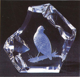 Bobwhite Quail Baroque decorative crystal with the figure of the quail deeply - photo 9