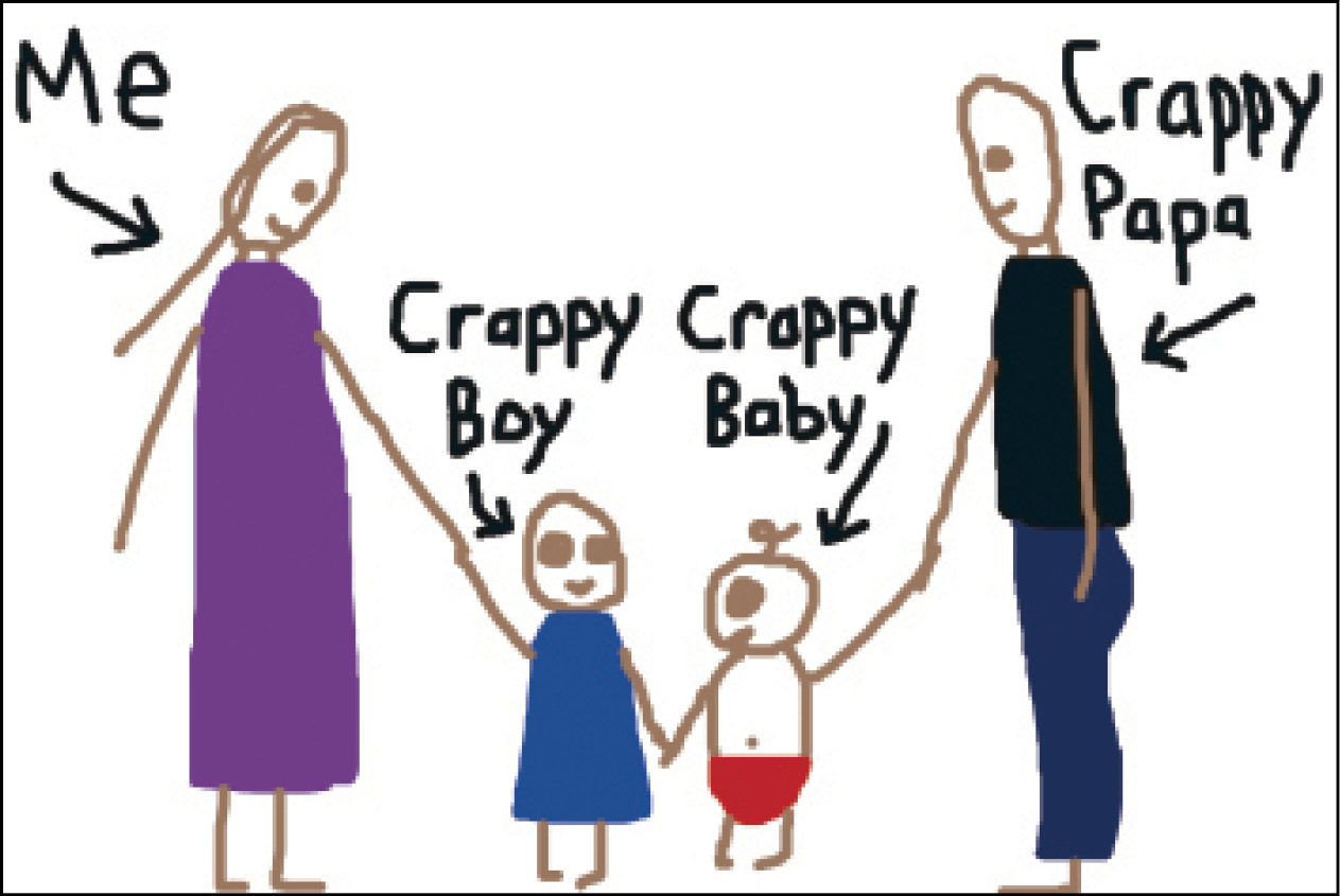 Hi Im Crappy Mama I have two kids I call them Crappy Boy and Crappy Baby - photo 3