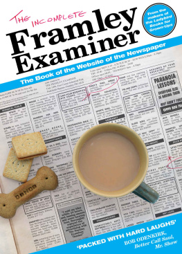 Editors The Incomplete Framley Examiner