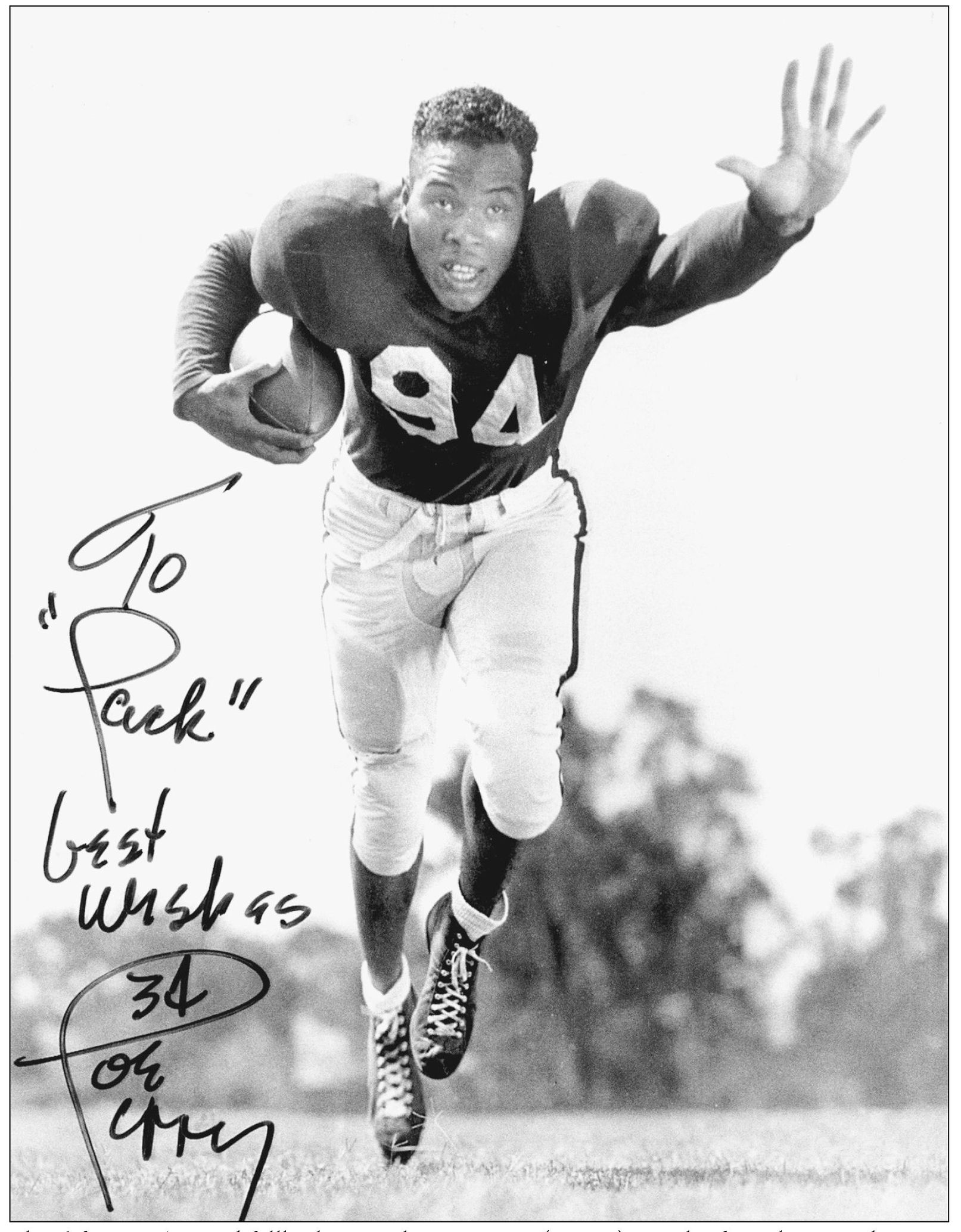 The 6-foot 195-pound fullback Joe The Jet Perry no 94 was the first player - photo 5