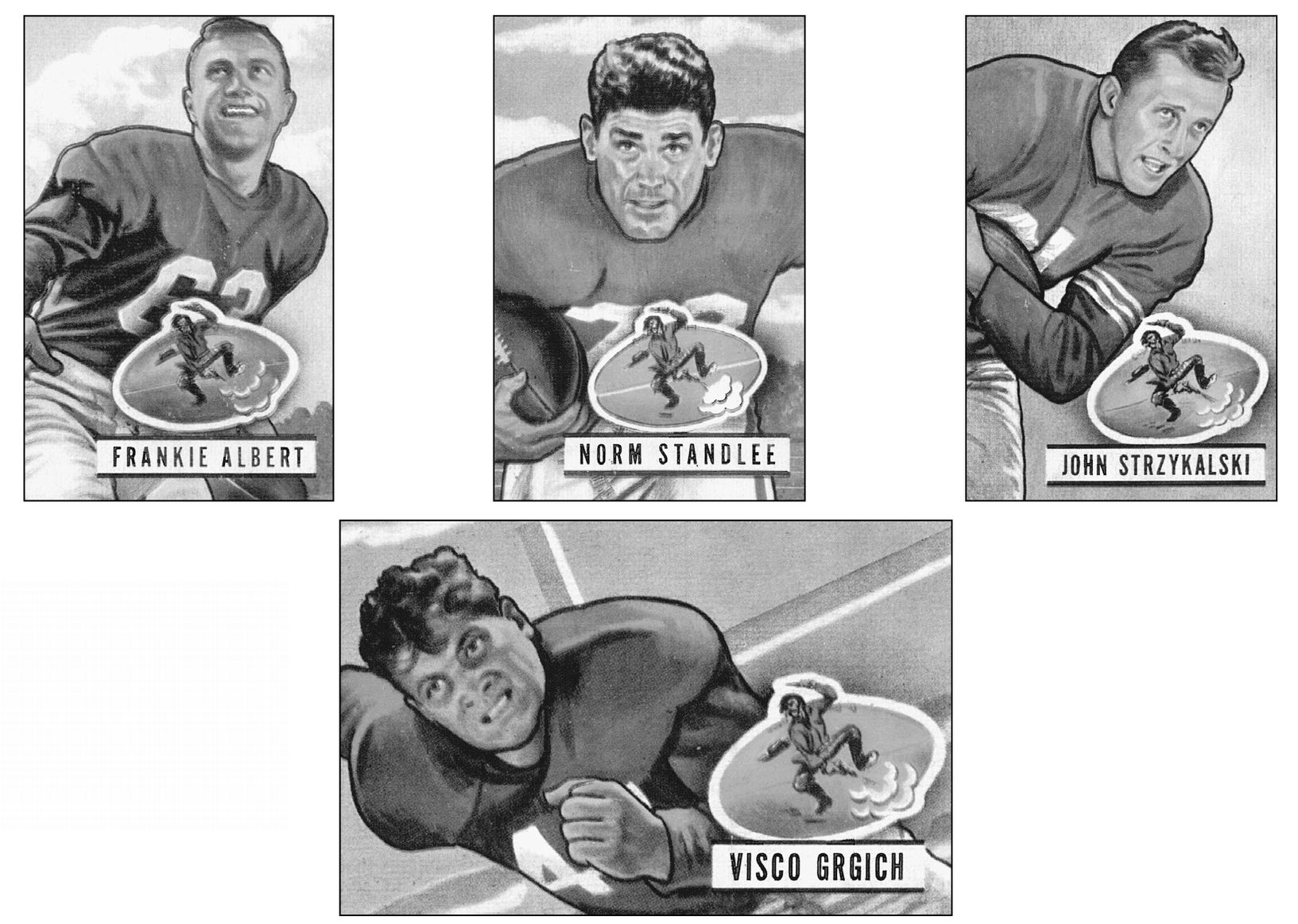 These are original 1946 49er player gum cards produced by the Bowman Gum - photo 6