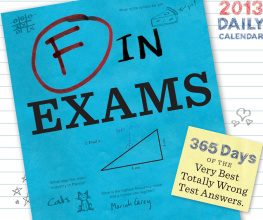 Richard Benson 2013 Daily Calendar - F in Exams