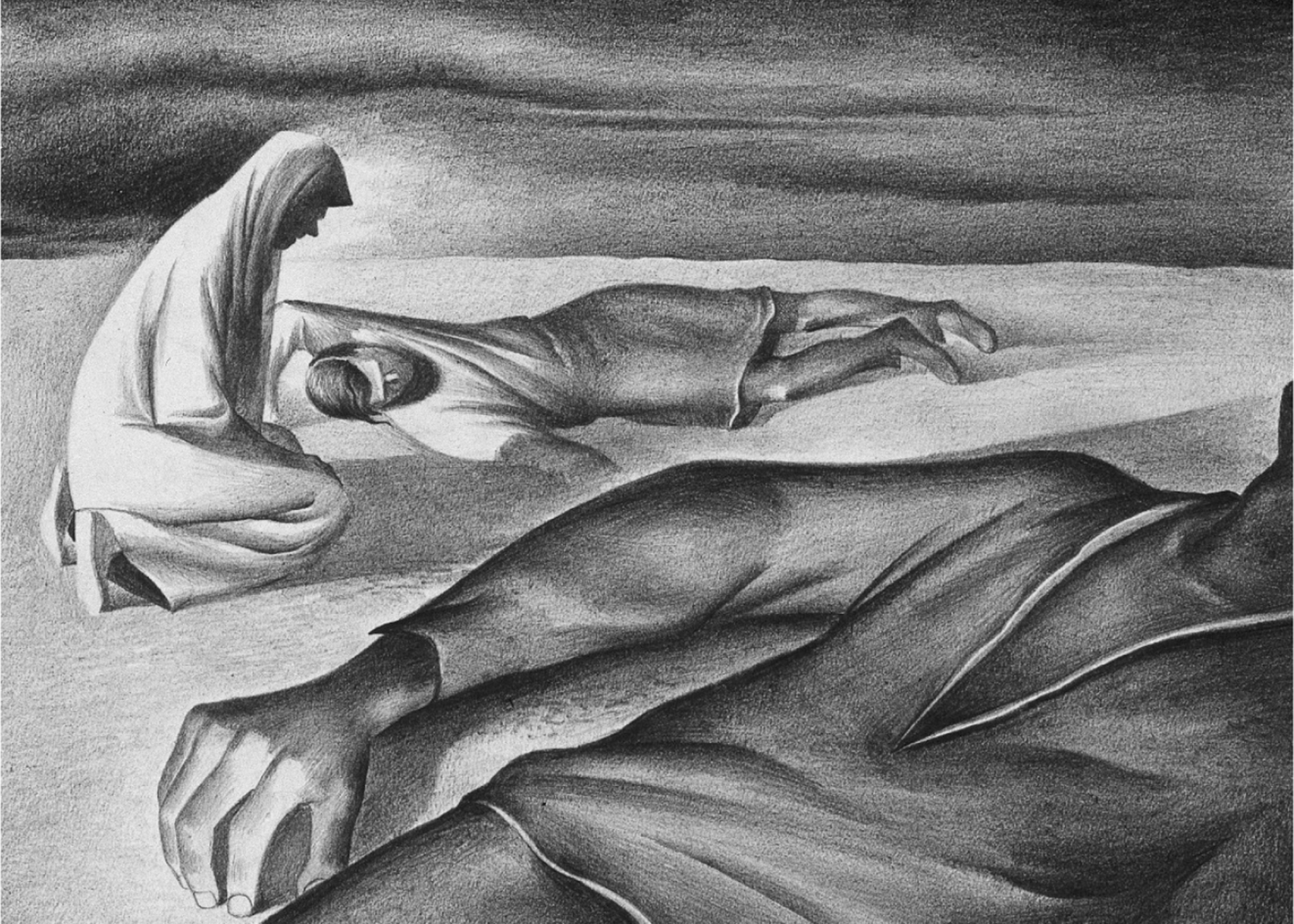 An artists illustration of people dying of plague Hes shown it to you on a - photo 6