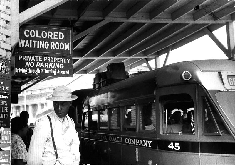 Segregated areas as in this 1940s picture of a bus station waiting room in - photo 4