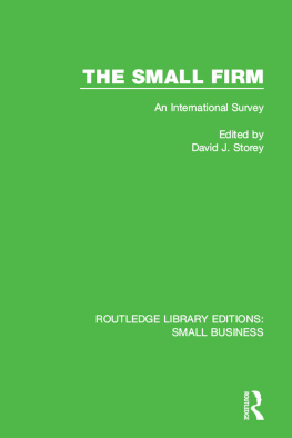 David J. Storey - The Small Firm: An International Survey