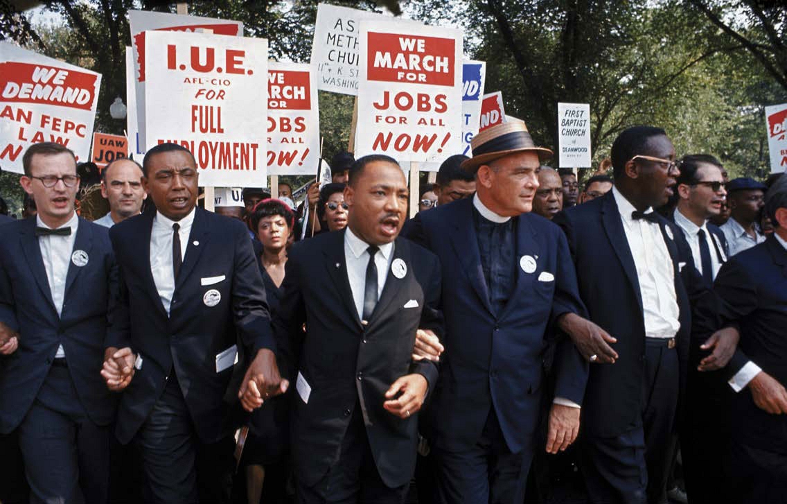 Martin Luther King Jr center marched for civil rights which included the - photo 3